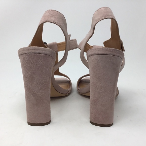 Halston Heritage Vera Pink T-strap Heeled Sandals. - Picture 4 of 14